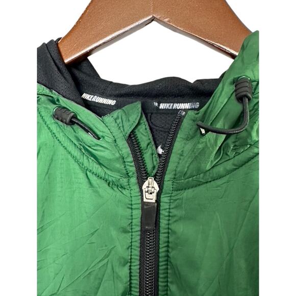 Nike Dri-Fit Running Green & Black Full-Zip Hooded Jacket Women's Small - Picture 3 of 9